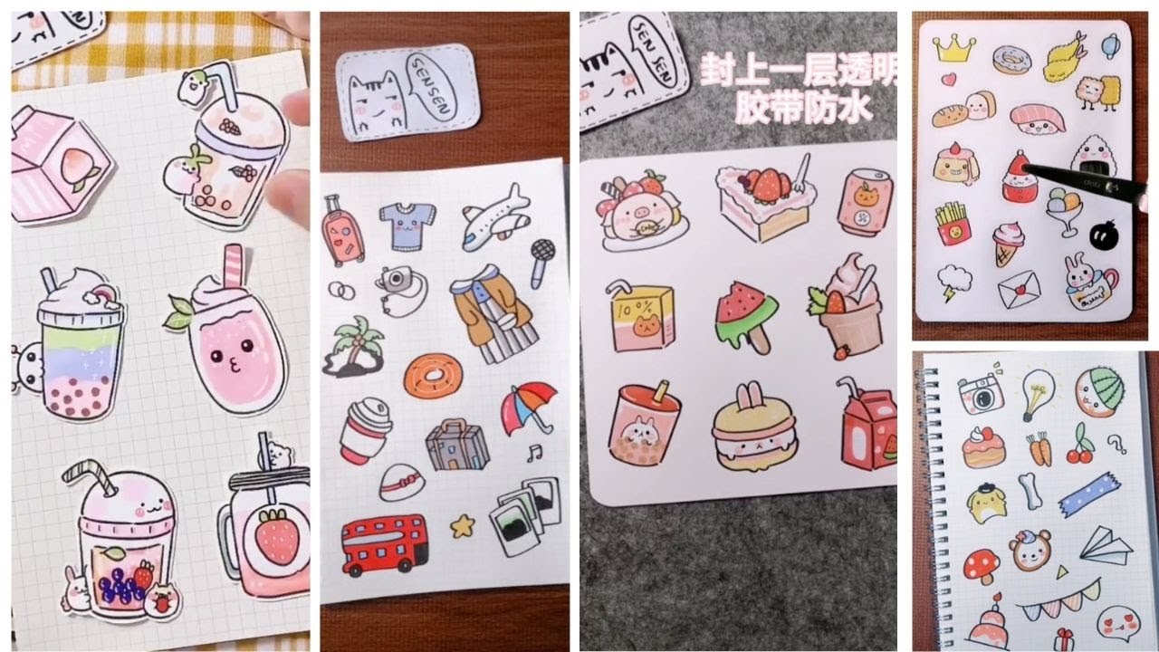 99+ cách vẽ sticker đồ ăn dễ thương nhất ai cũng có thể thử - Học Cắt May