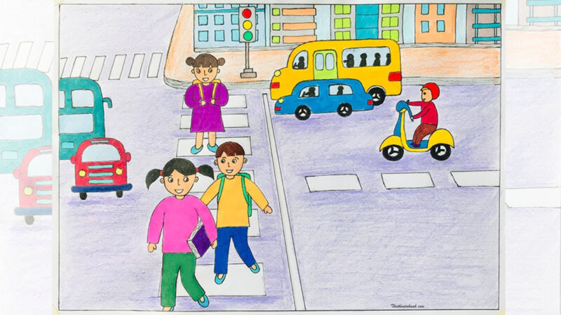 Vẽ tranh an toàn giao thông đường bộ