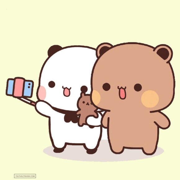 Hình vẽ cute đôi Gấu