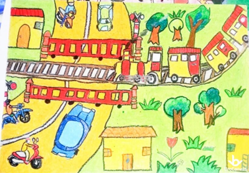 Vẽ một bức tranh chủ đề an toàn giao thông  Mỹ thuật Lớp 7  Bài tập